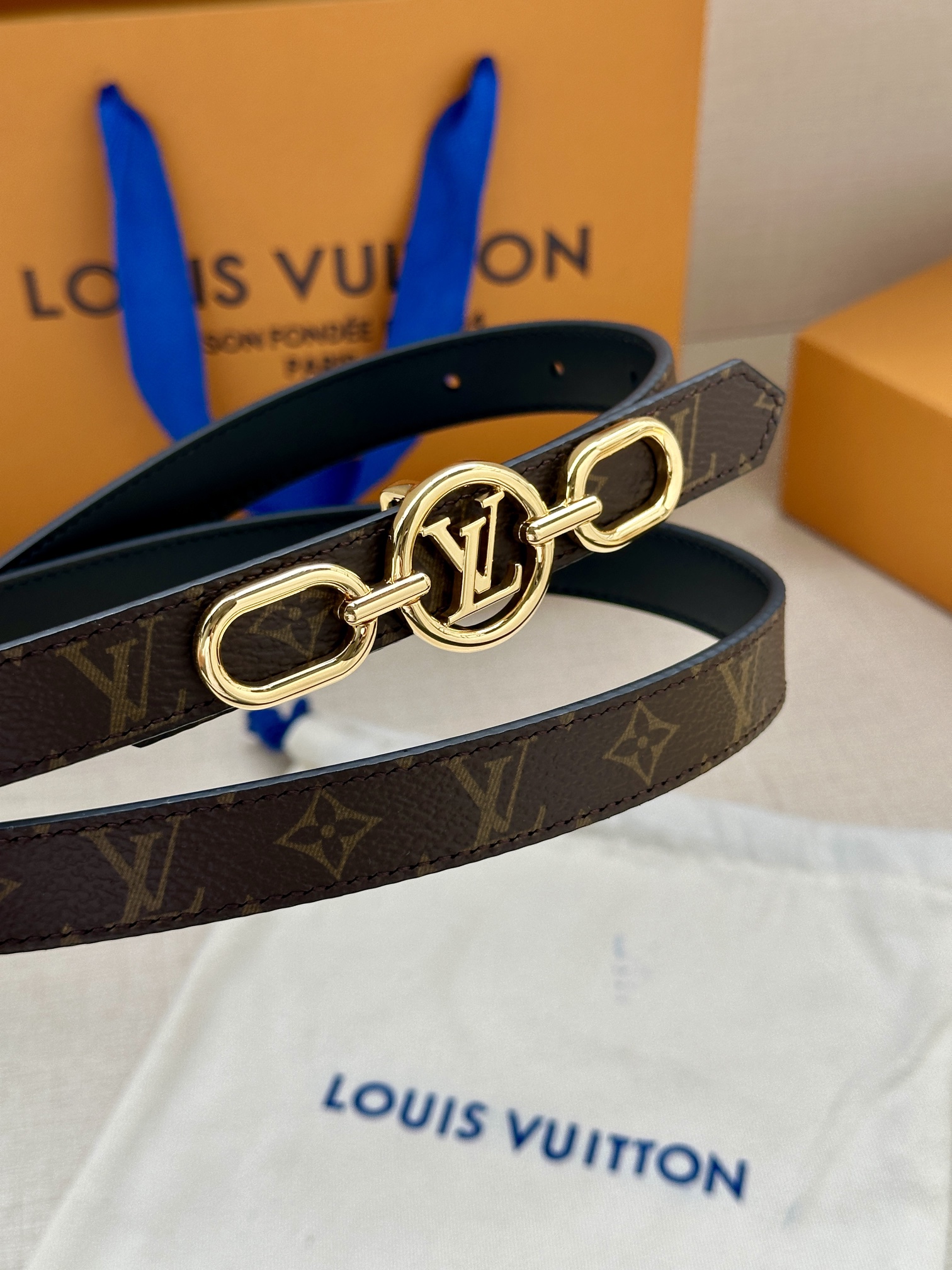 Louis Vuitton Female Basic Belt Cow Leather M-l