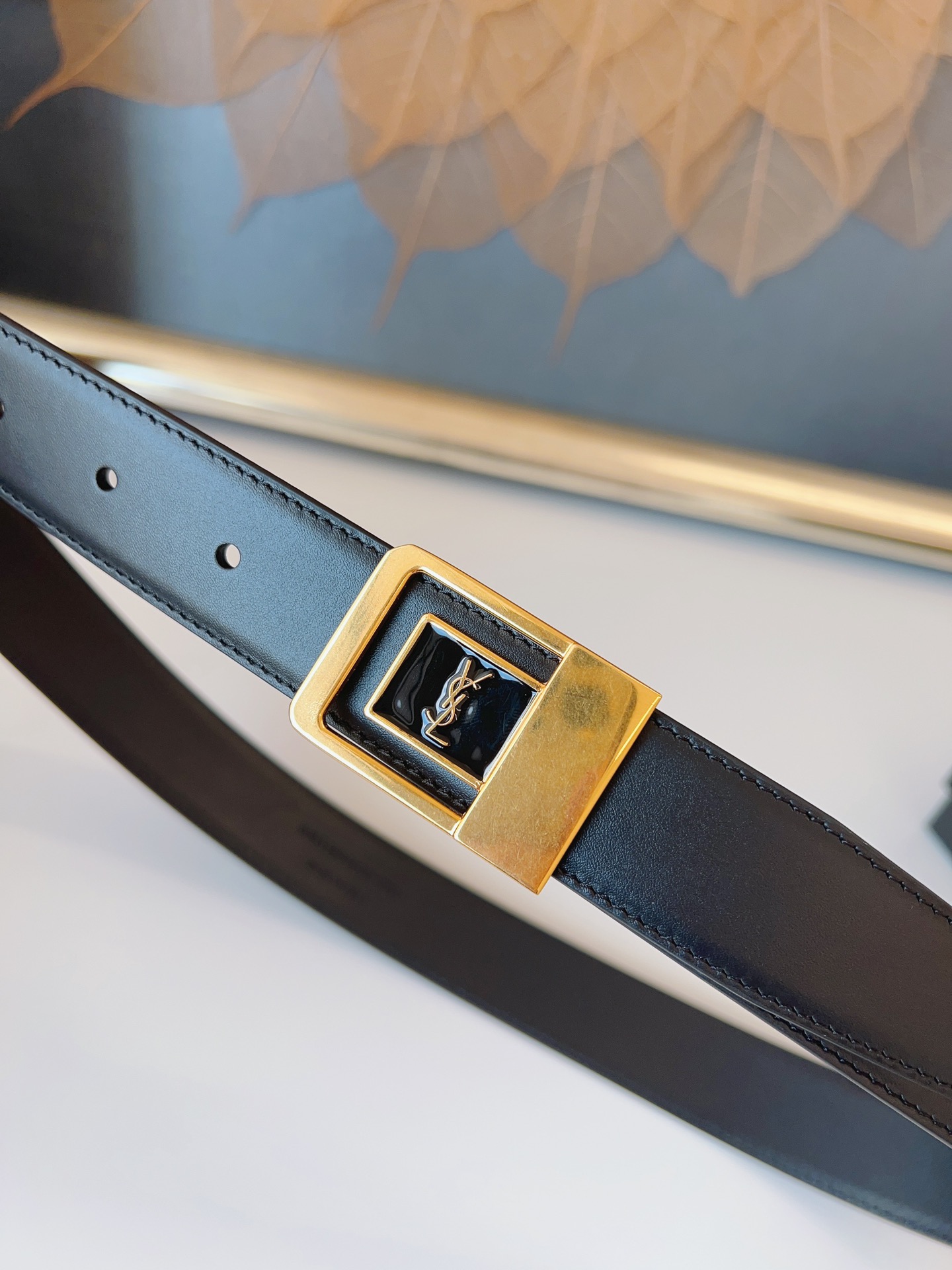 Saint Laurent Female Leather Belt S-m-l