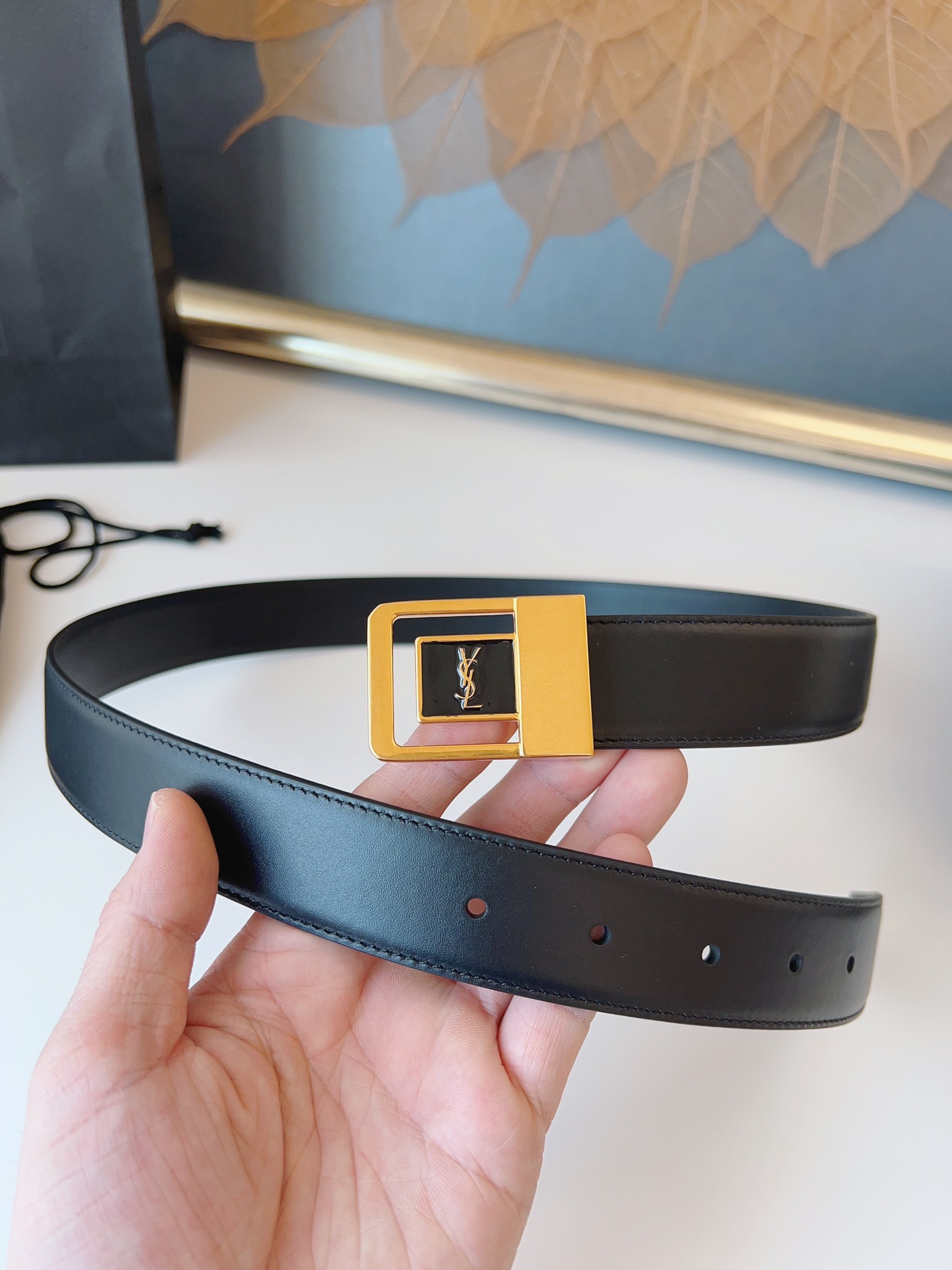 Saint Laurent Female Leather Belt S-m-l