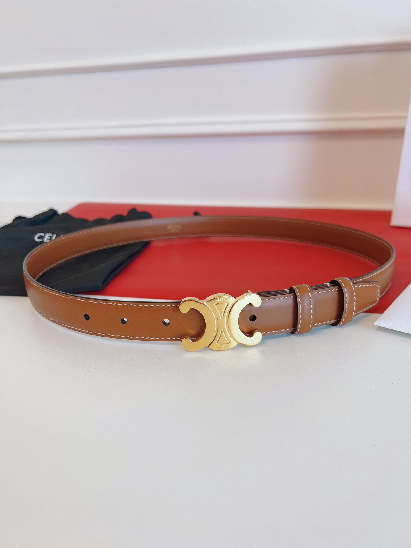 Female Basic Belt Brown M