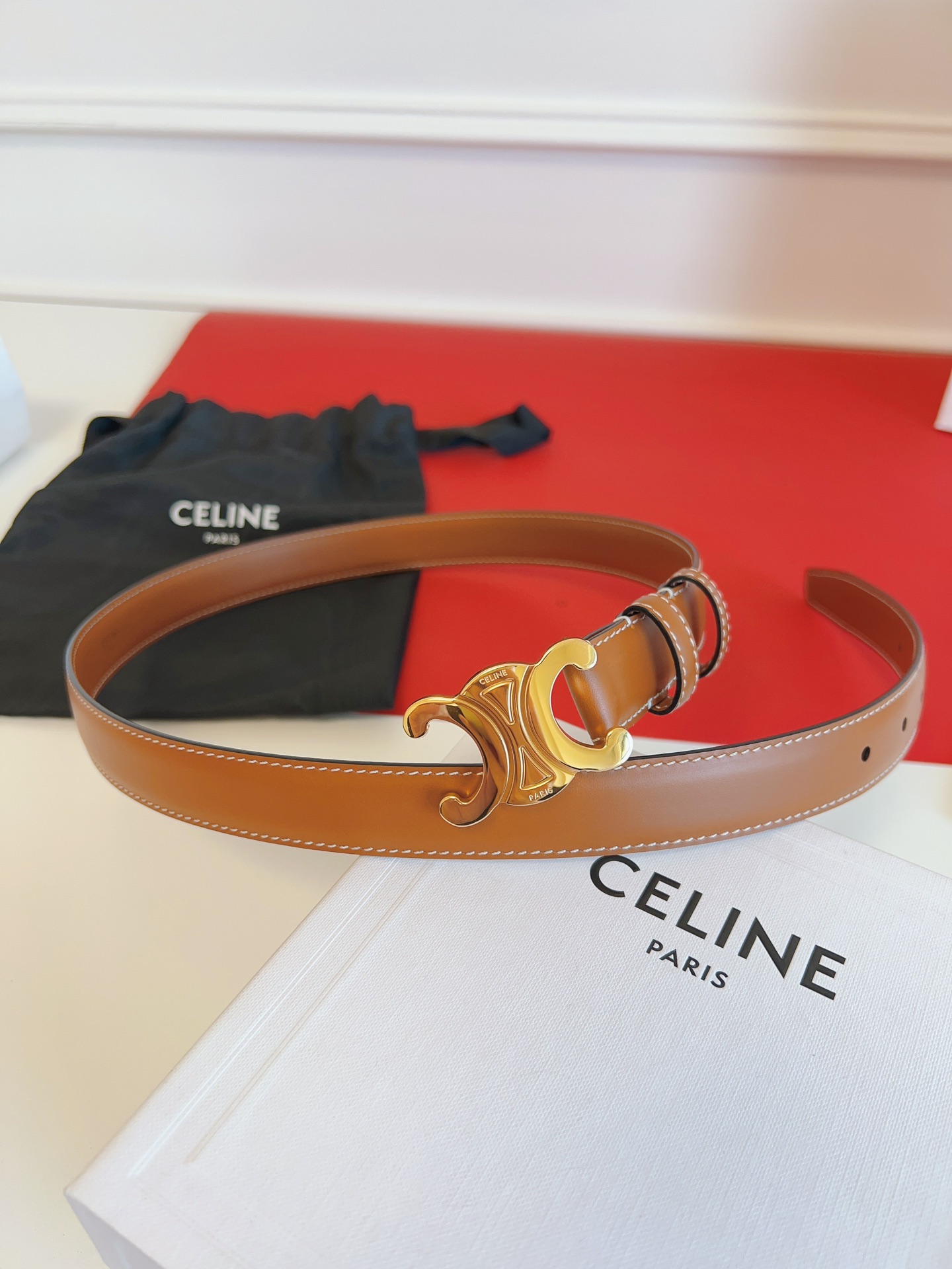 Female Basic Belt Brown M