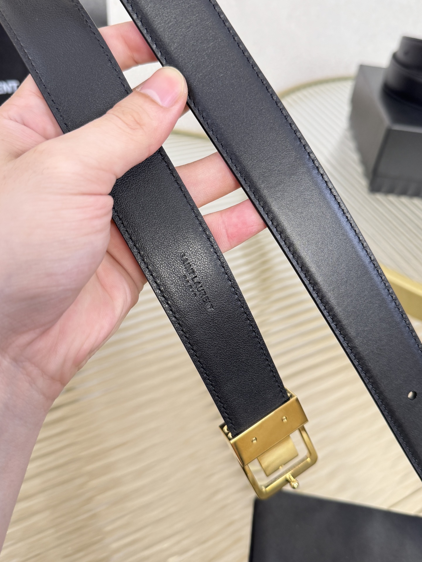 Saint Laurent Female Leather Belt S-m-l