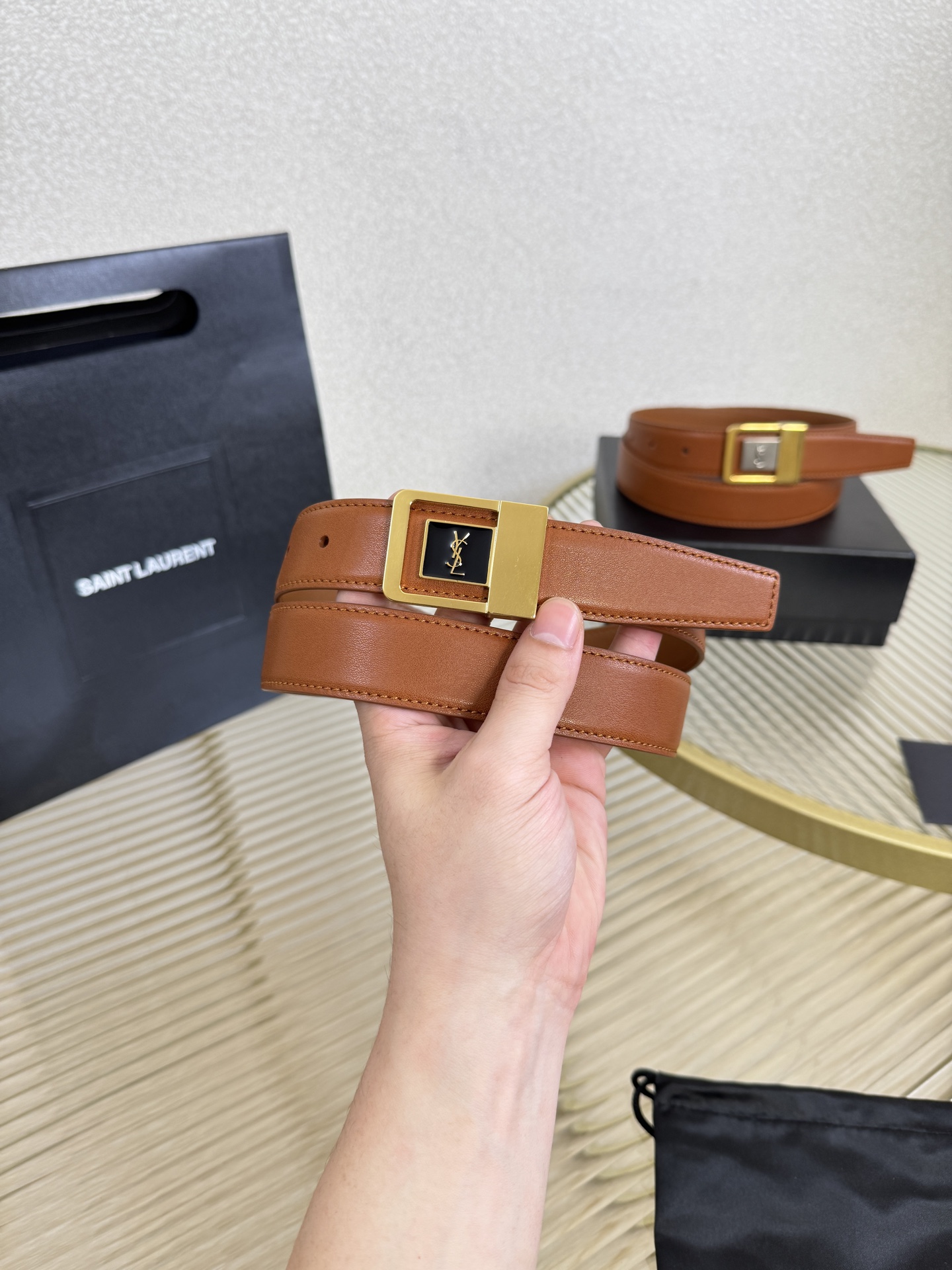 Saint Laurent Female Leather Belt S-m-l