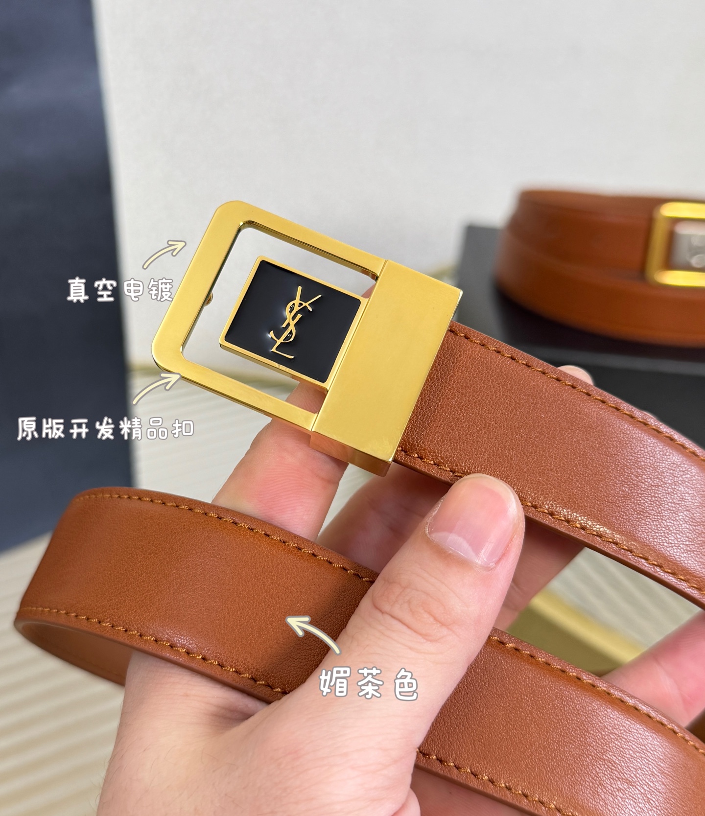 Saint Laurent Female Leather Belt S-m-l