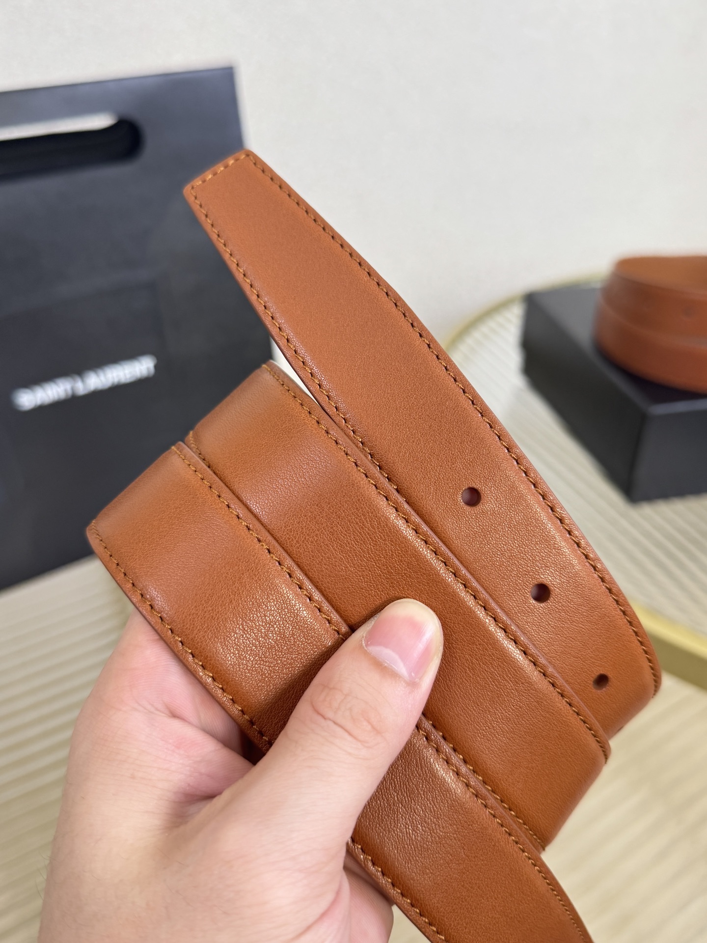 Saint Laurent Female Leather Belt S-m-l