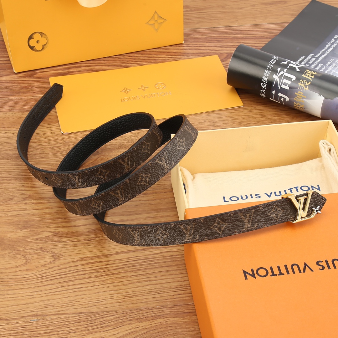 Louis Vuitton Female Basic Belt Cow Leather S-m