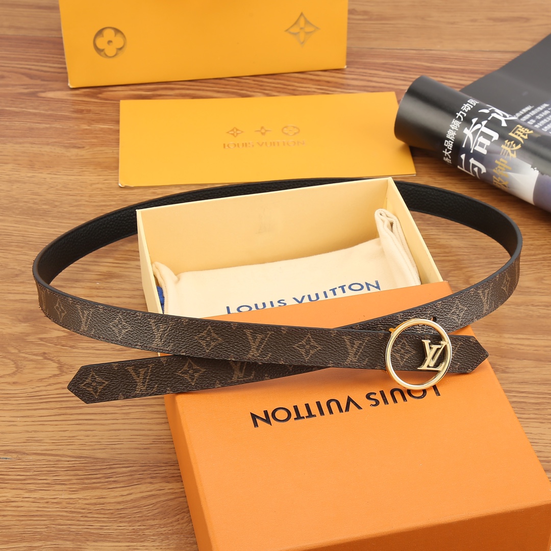 Louis Vuitton Female Basic Belt Cow Leather S-m