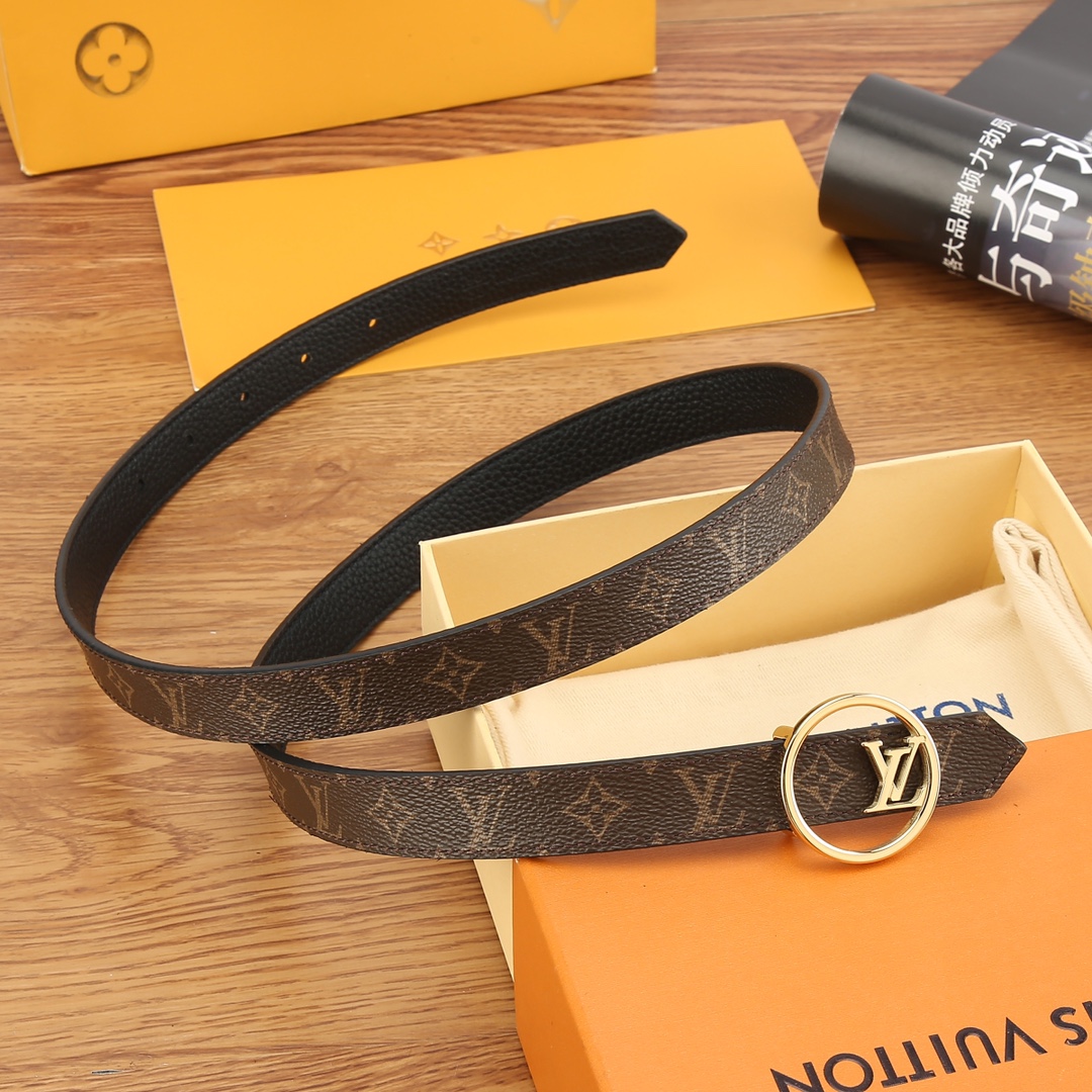Louis Vuitton Female Basic Belt Cow Leather S-m