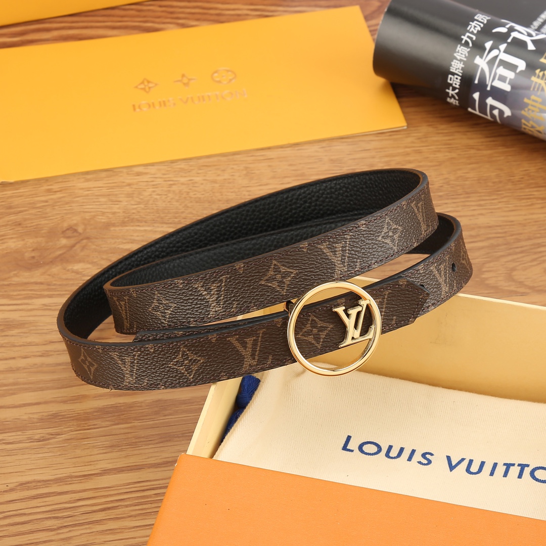 Louis Vuitton Female Basic Belt Cow Leather S-m