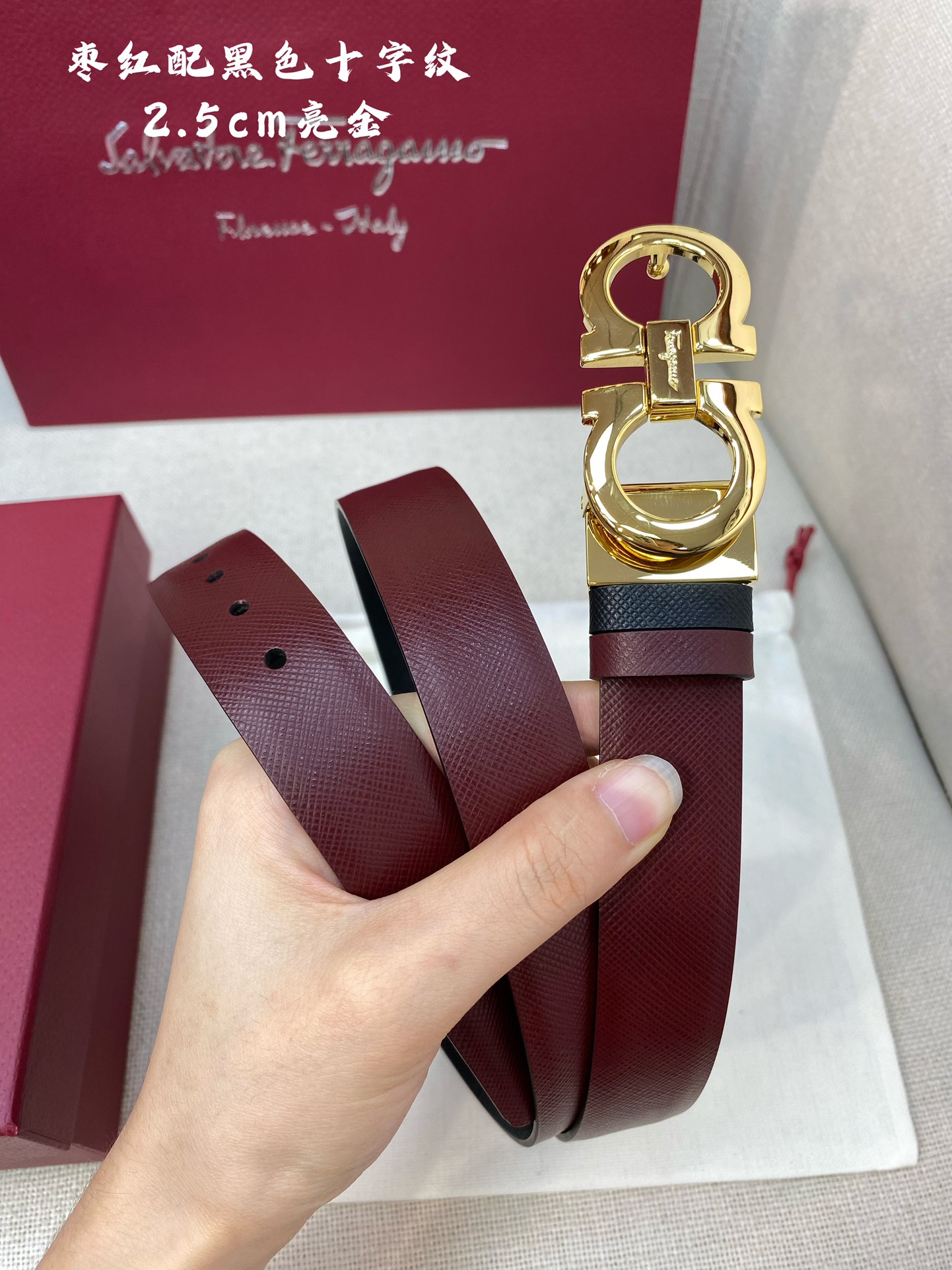 Salvatore Ferragamo Female Basic Belt Cow Leather 25mm-m