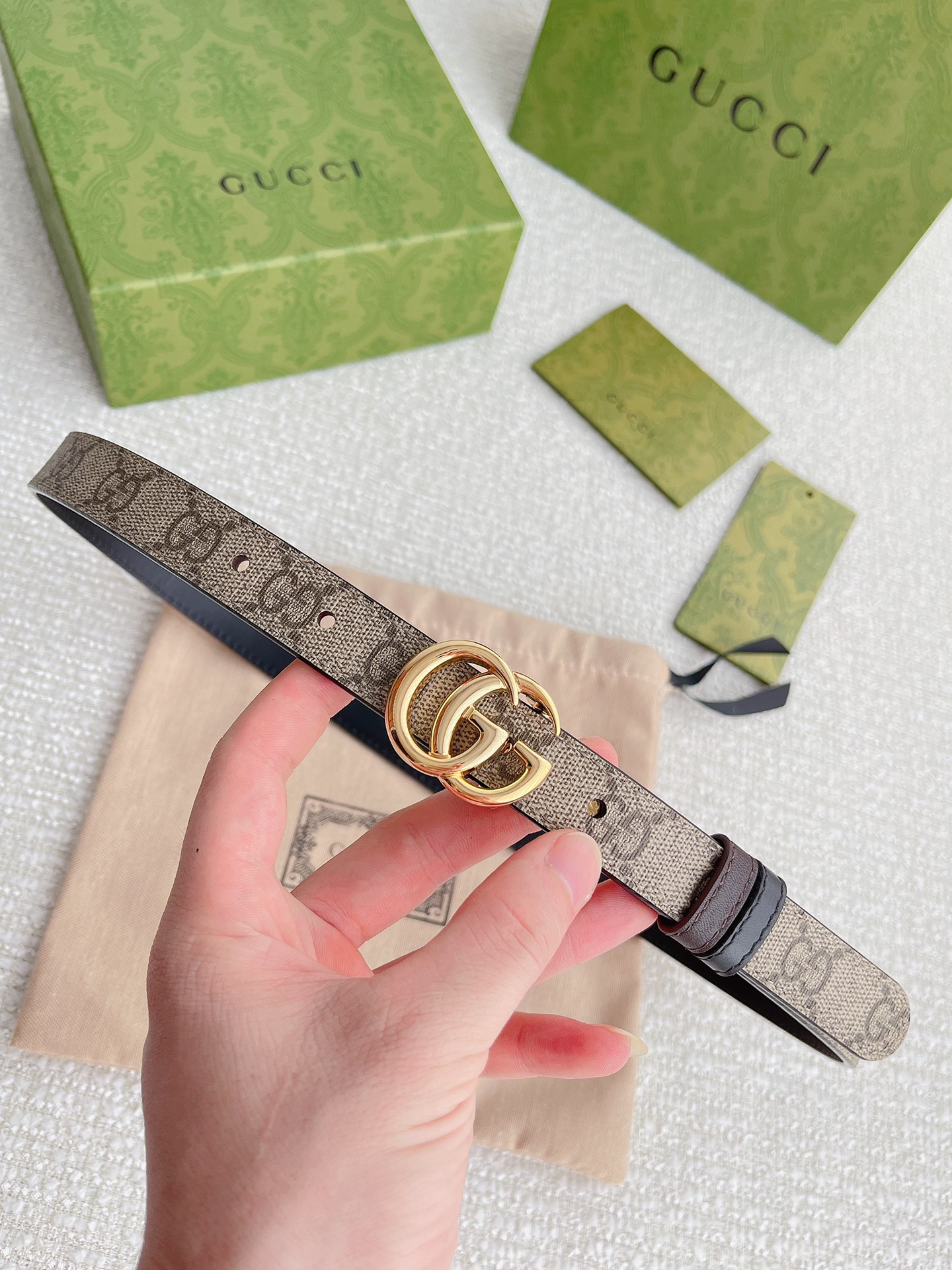 Gucci Female Leather Belt Top Grain Leather M