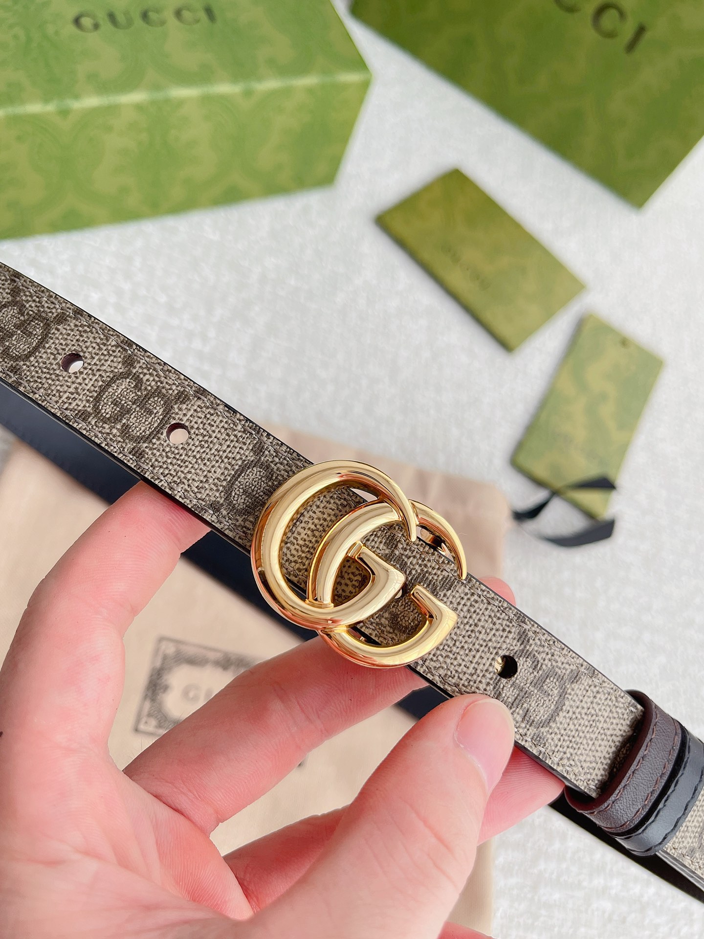 Gucci Female Leather Belt Top Grain Leather M