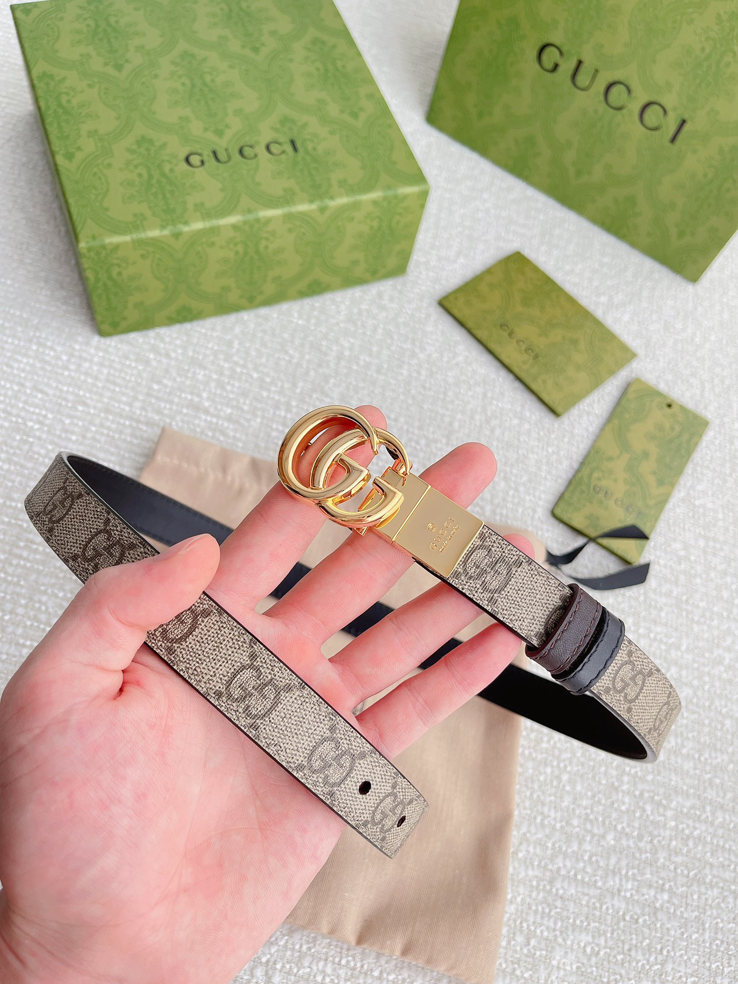 Gucci Female Leather Belt Top Grain Leather M