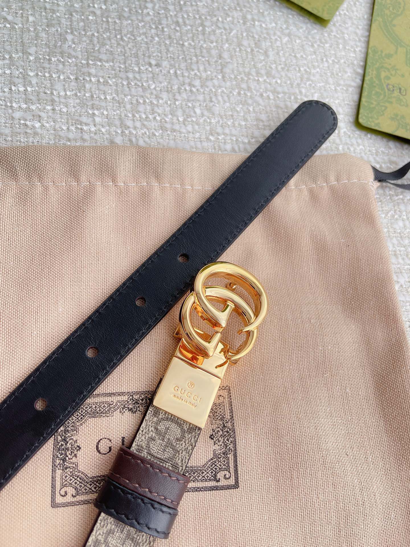 Gucci Female Leather Belt Top Grain Leather M