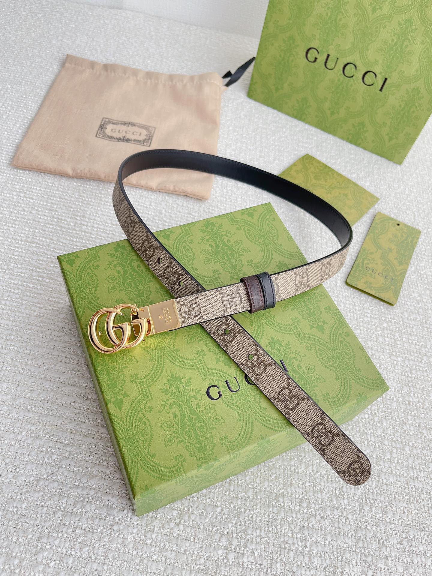 Gucci Female Leather Belt Top Grain Leather M