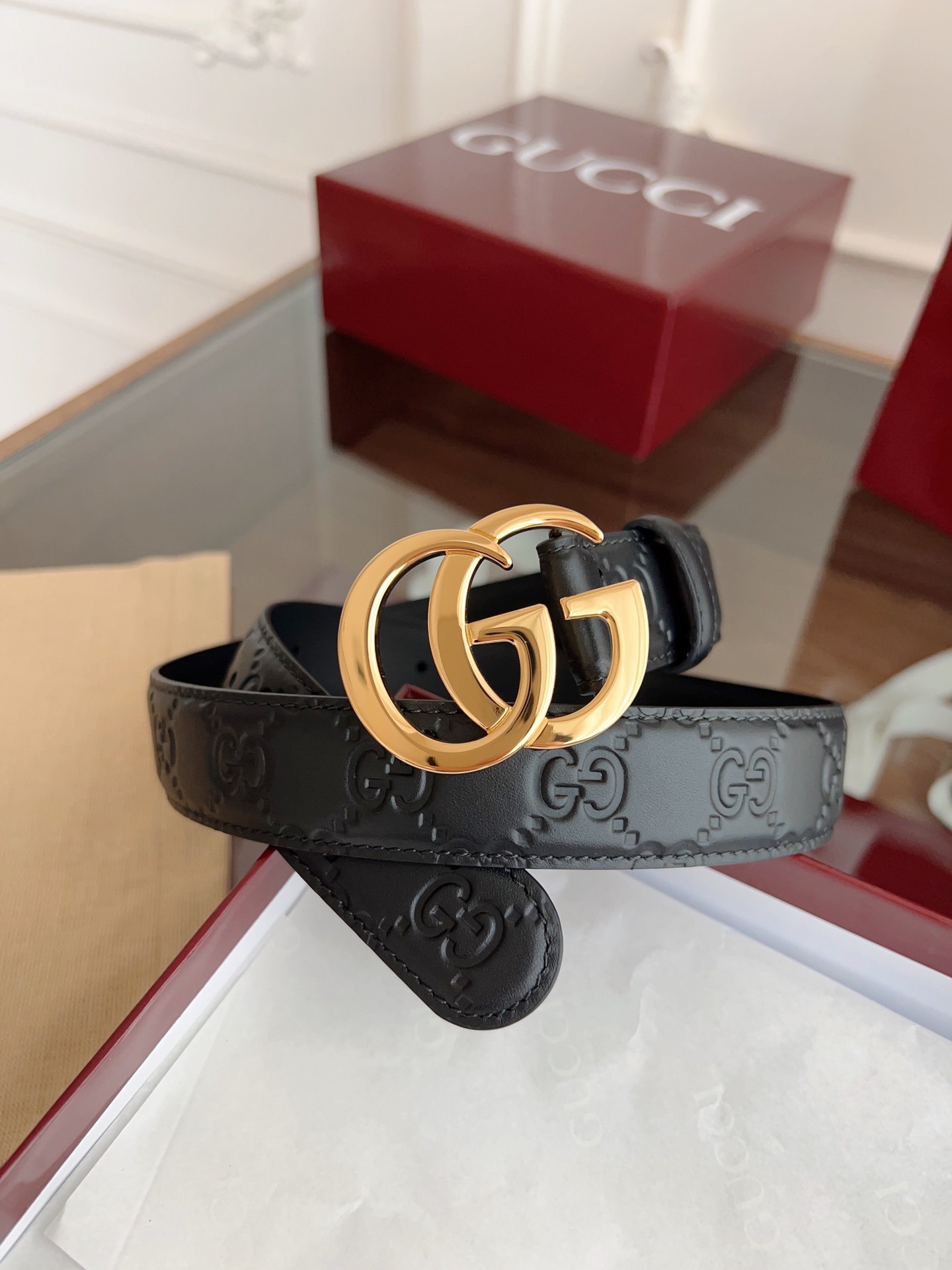 Gucci Female Basic Belt Cow Leather 13514-m-l