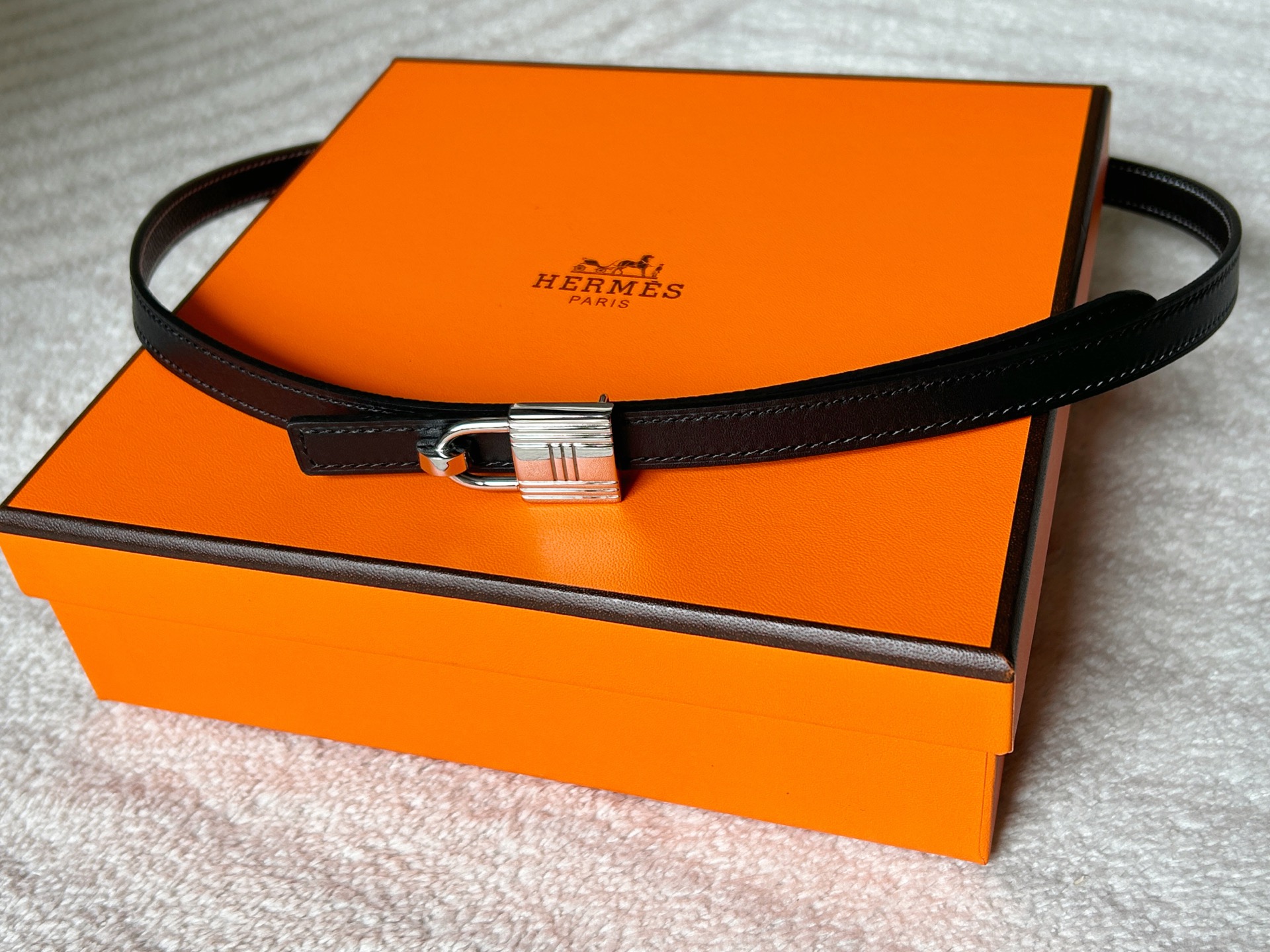 Hermès Female Leather Belt Cow Leather S-m