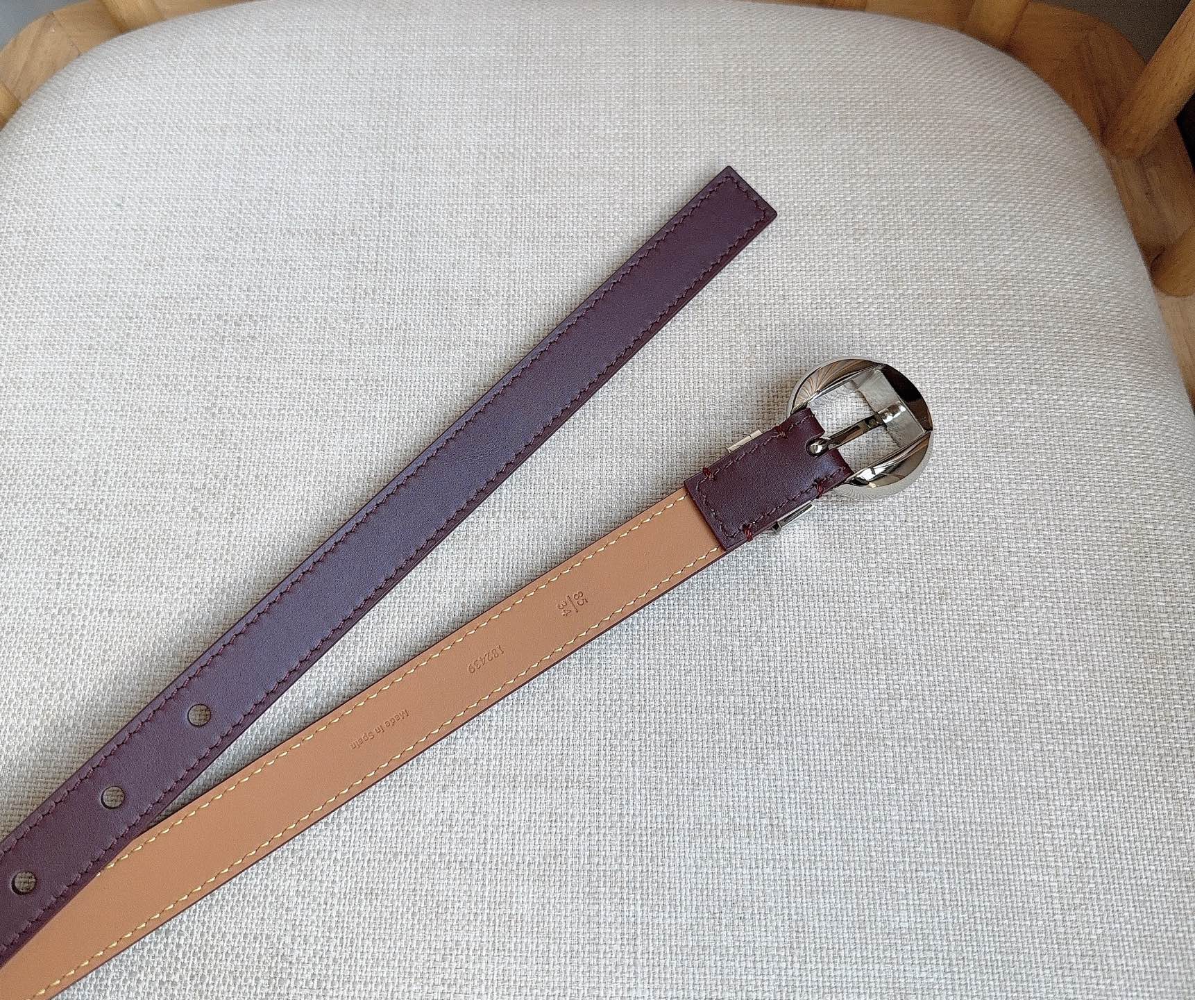 Loewe Female Pin Buckle Belt Cow Leather M-l