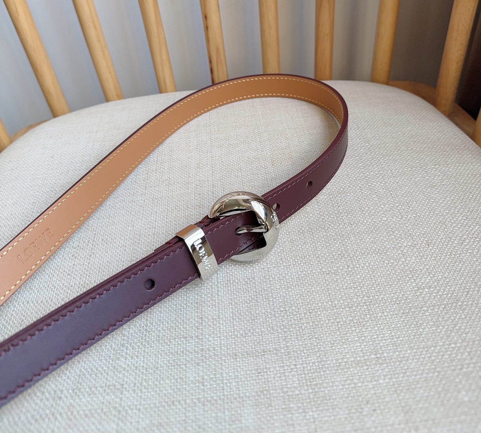 Loewe Female Pin Buckle Belt Cow Leather M-l