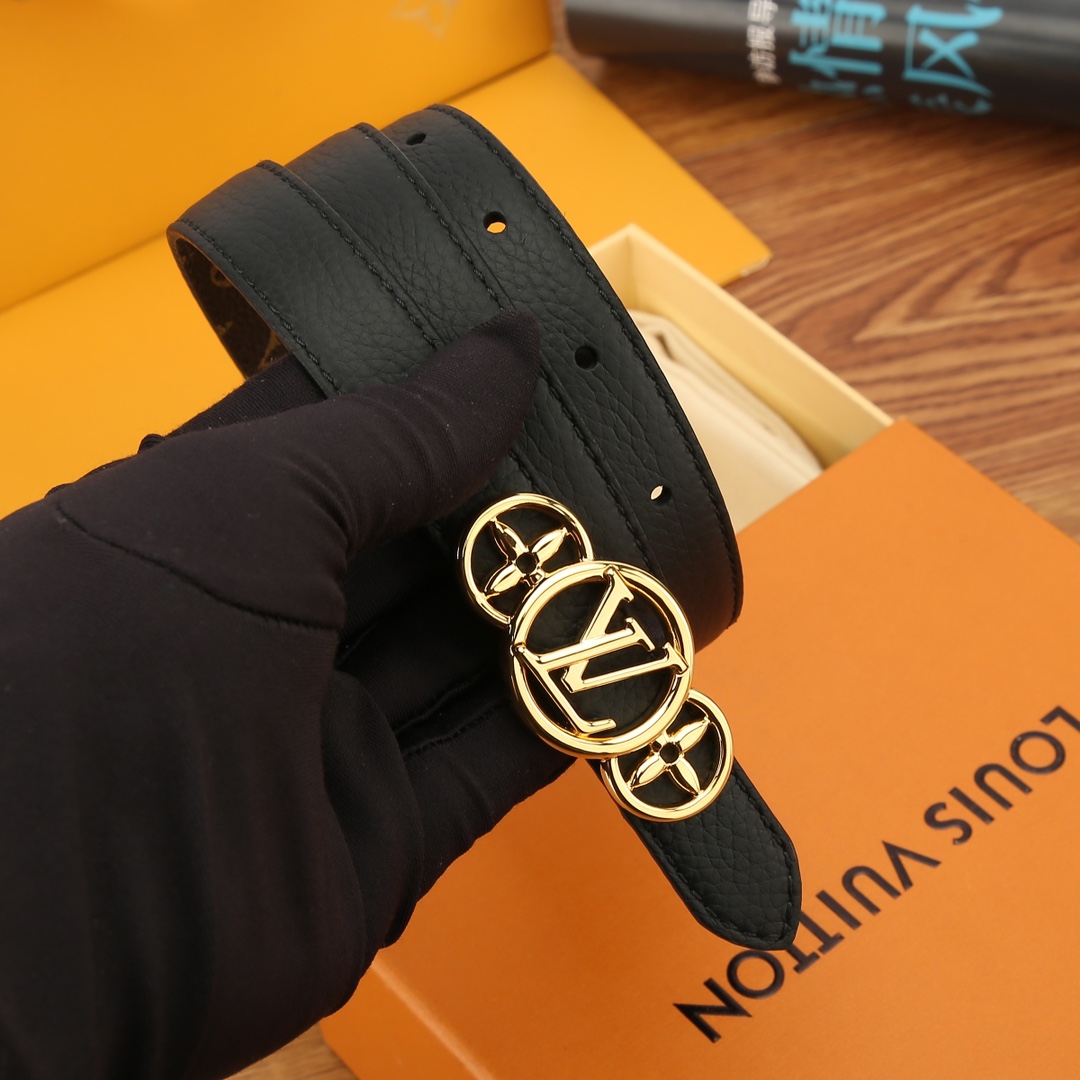 Louis Vuitton Female Basic Belt Cow Leather M-l