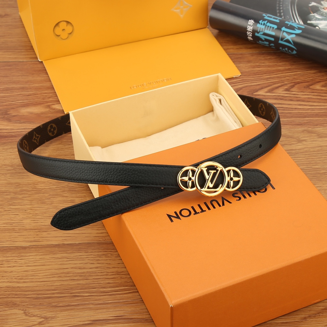 Louis Vuitton Female Basic Belt Cow Leather M-l