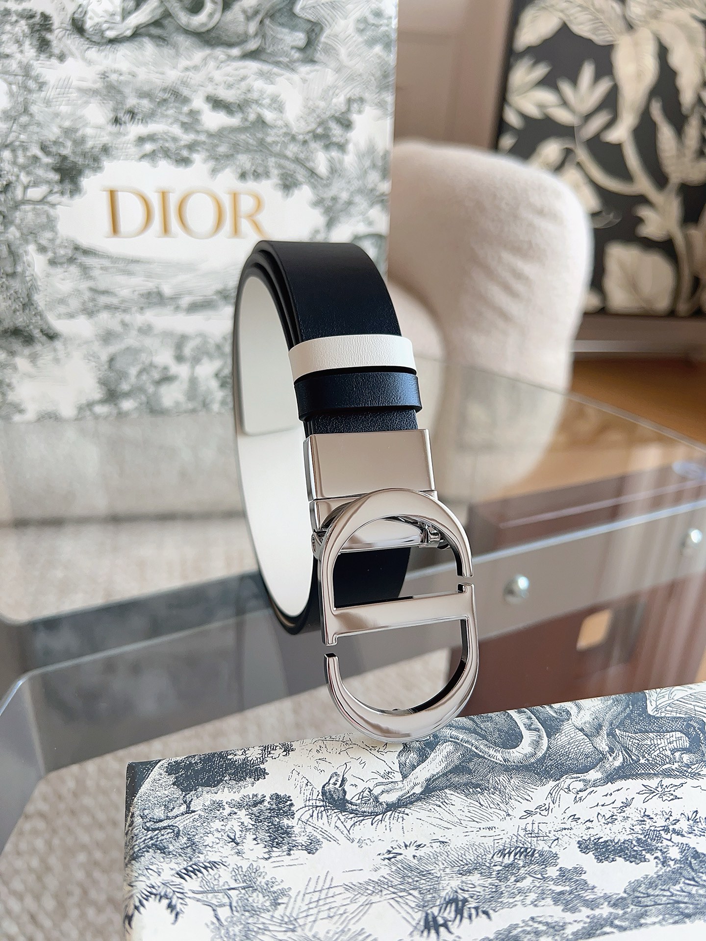 Dior Female Basic Belt Cow Leather Black M