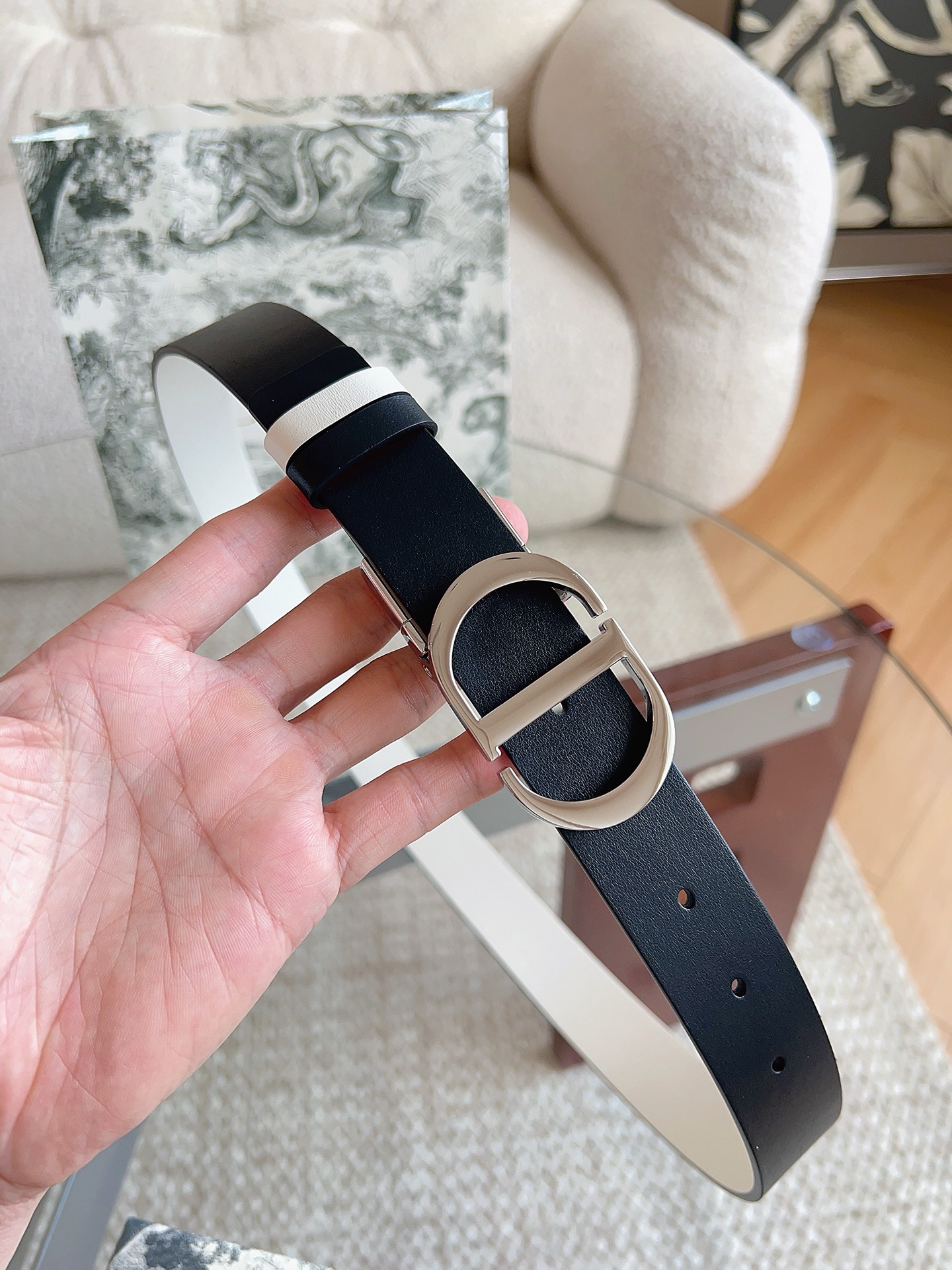 Dior Female Basic Belt Cow Leather Black M