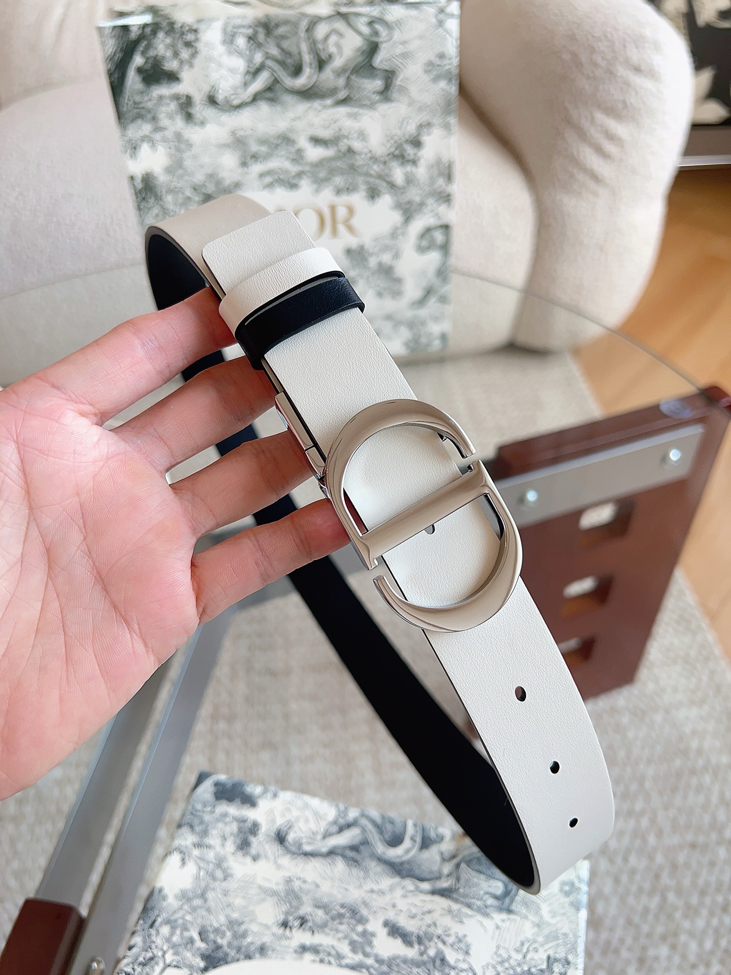 Dior Female Basic Belt Cow Leather Black M