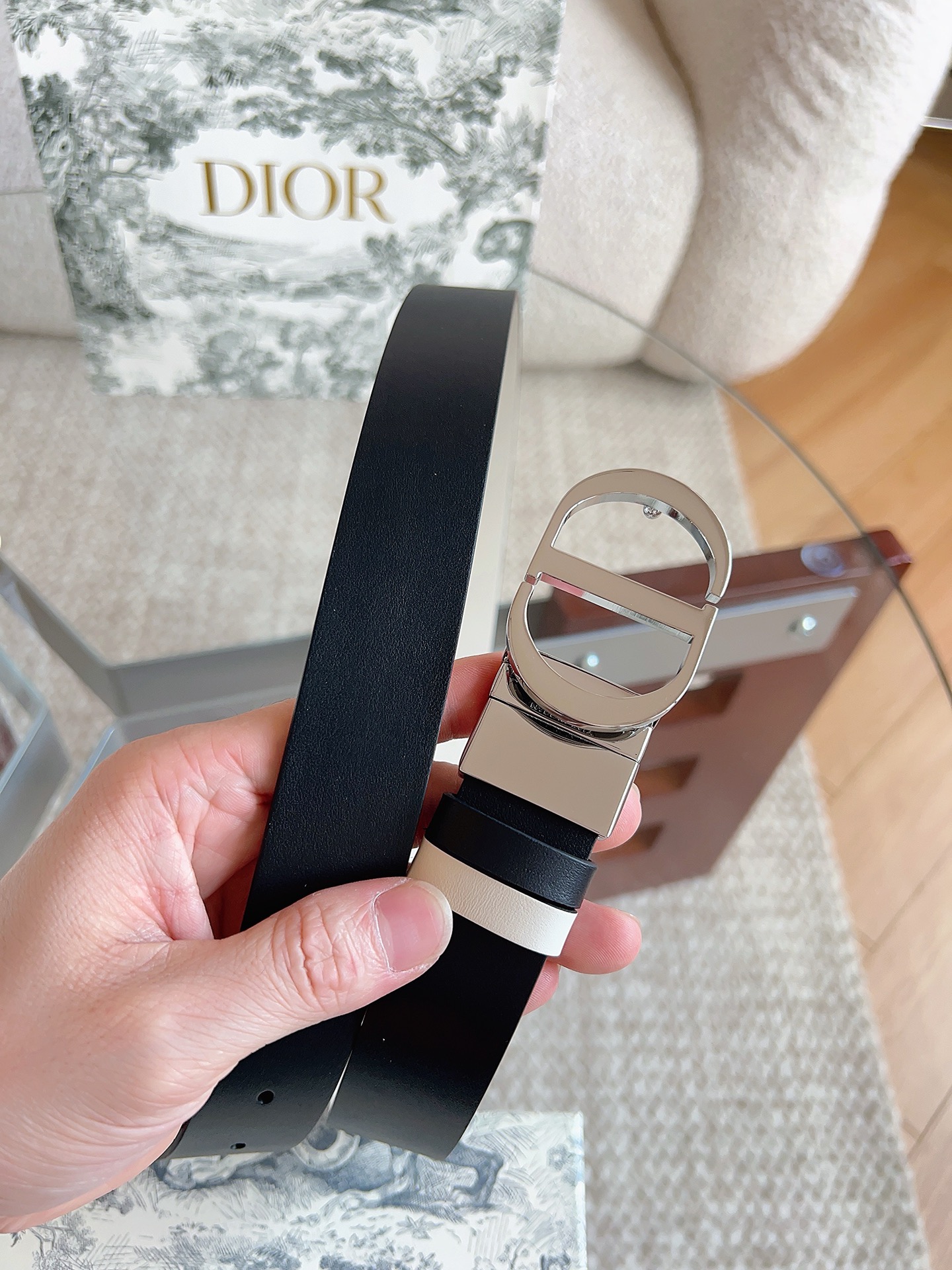 Dior Female Basic Belt Cow Leather Black M