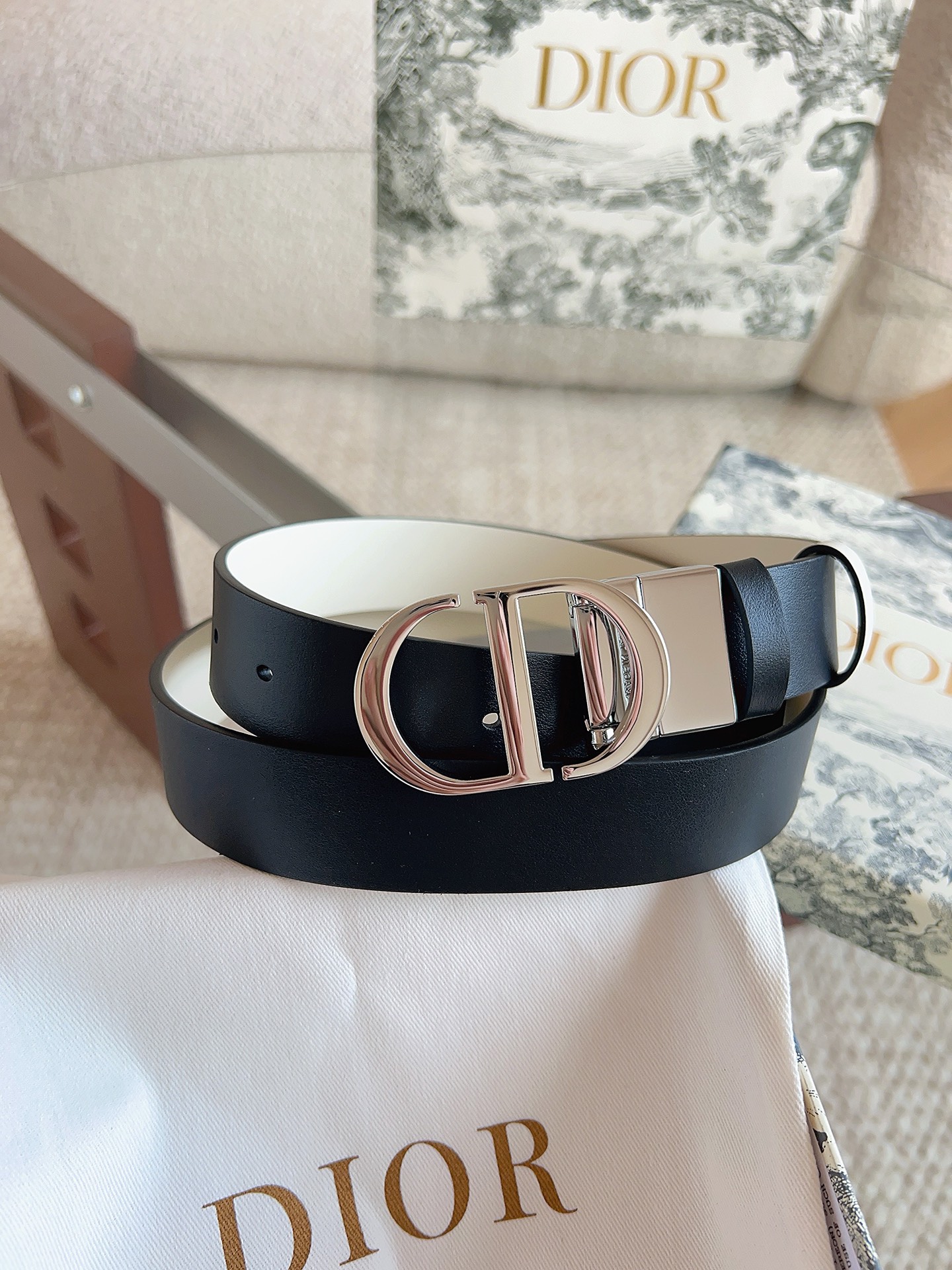 Dior Female Basic Belt Cow Leather Black M
