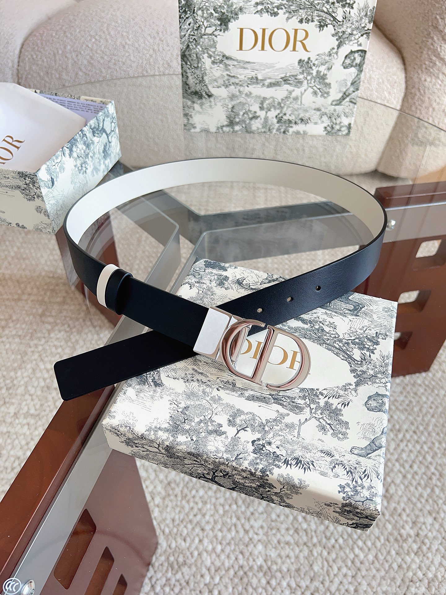 Dior Female Basic Belt Cow Leather Black M