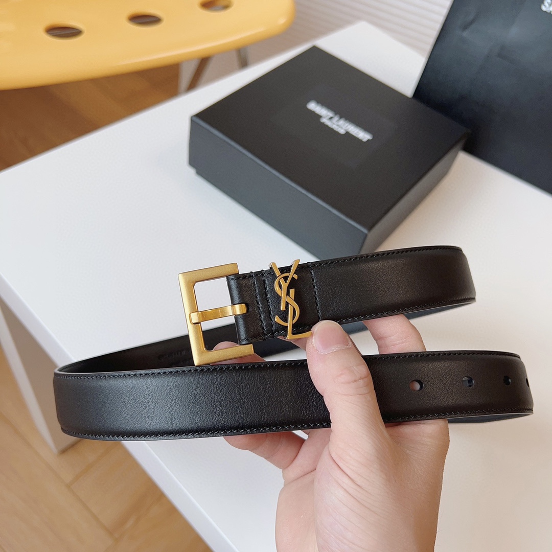 Saint Laurent Female Basic Belt Cow Leather S-m