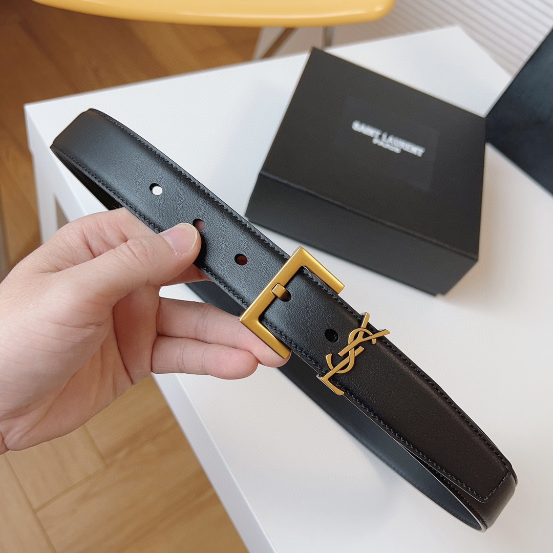 Saint Laurent Female Basic Belt Cow Leather S-m