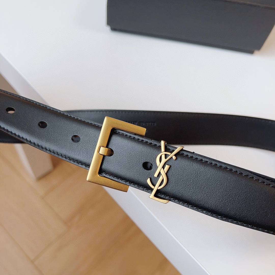 Saint Laurent Female Basic Belt Cow Leather S-m