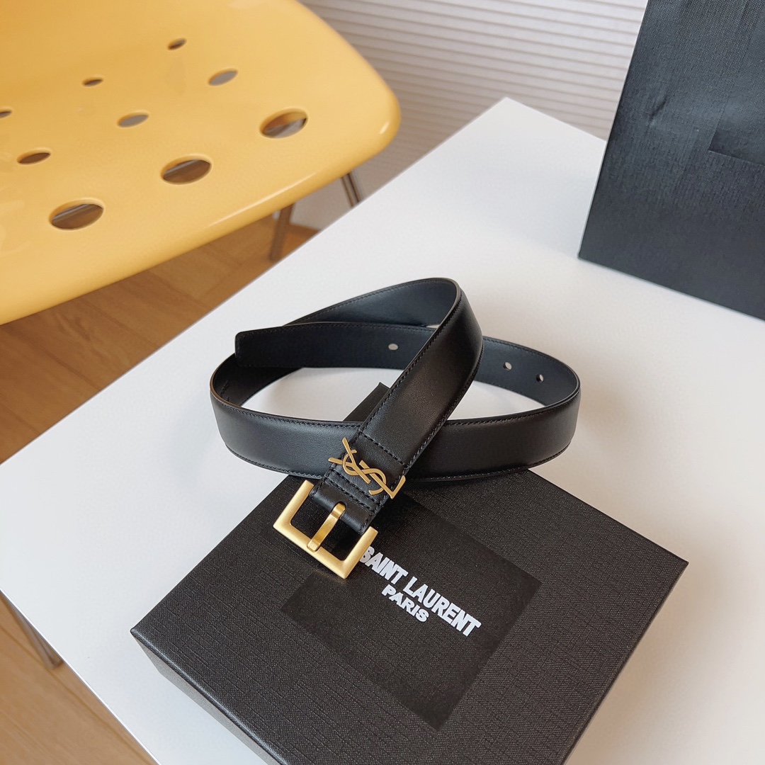 Saint Laurent Female Basic Belt Cow Leather S-m