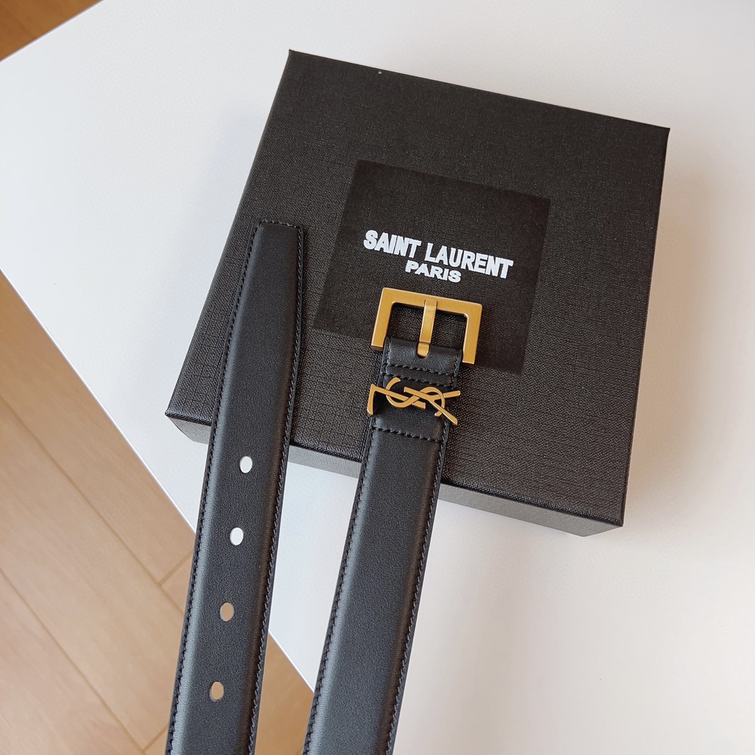 Saint Laurent Female Basic Belt Cow Leather S-m