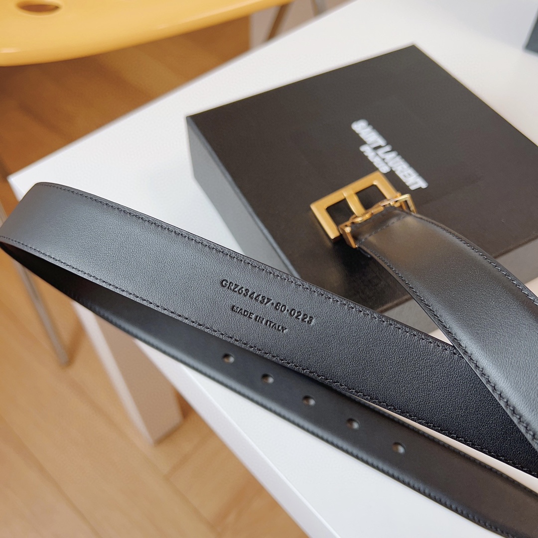 Saint Laurent Female Basic Belt Cow Leather S-m