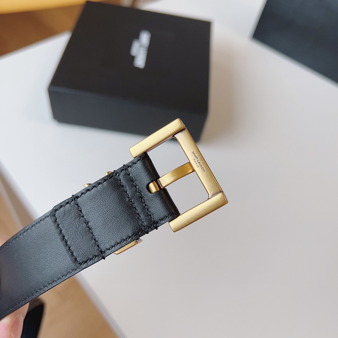 Saint Laurent Female Basic Belt Cow Leather S-m