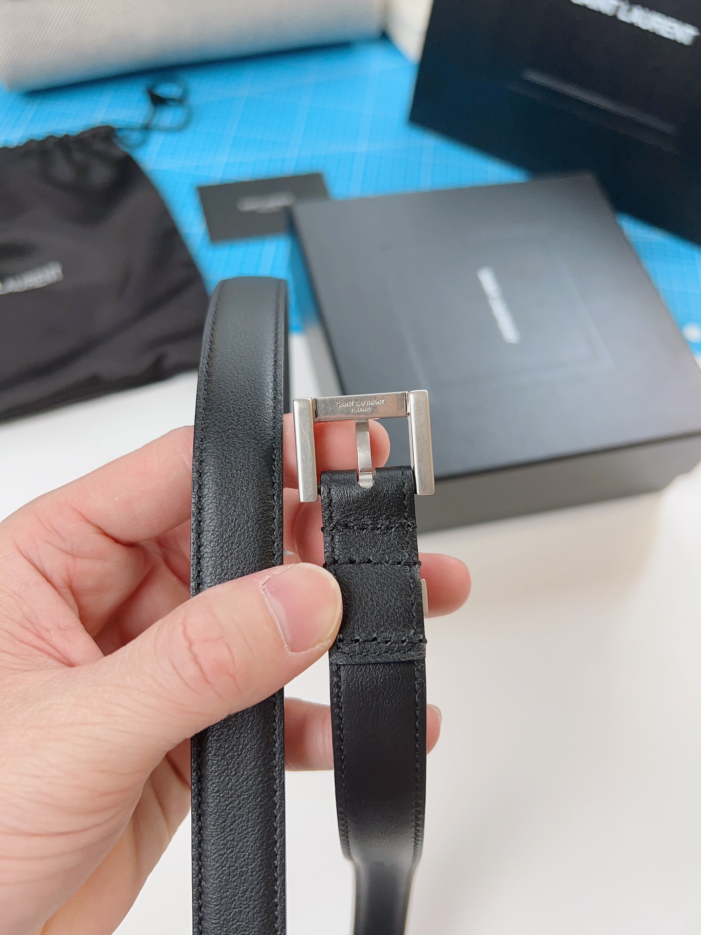 Saint Laurent Female Basic Belt Cow Leather