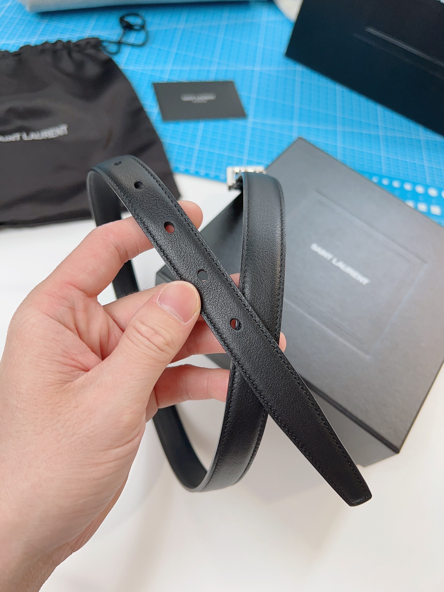 Saint Laurent Female Basic Belt Cow Leather