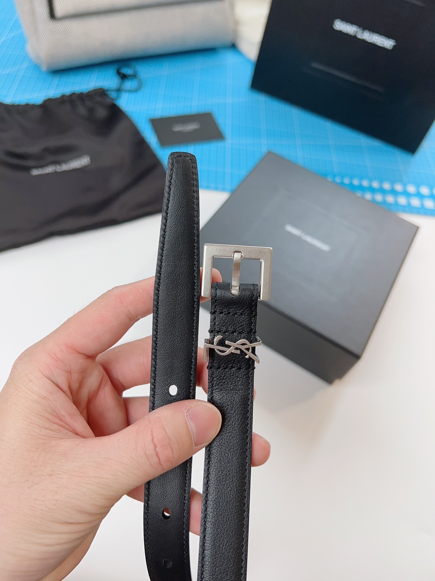 Saint Laurent Female Basic Belt Cow Leather