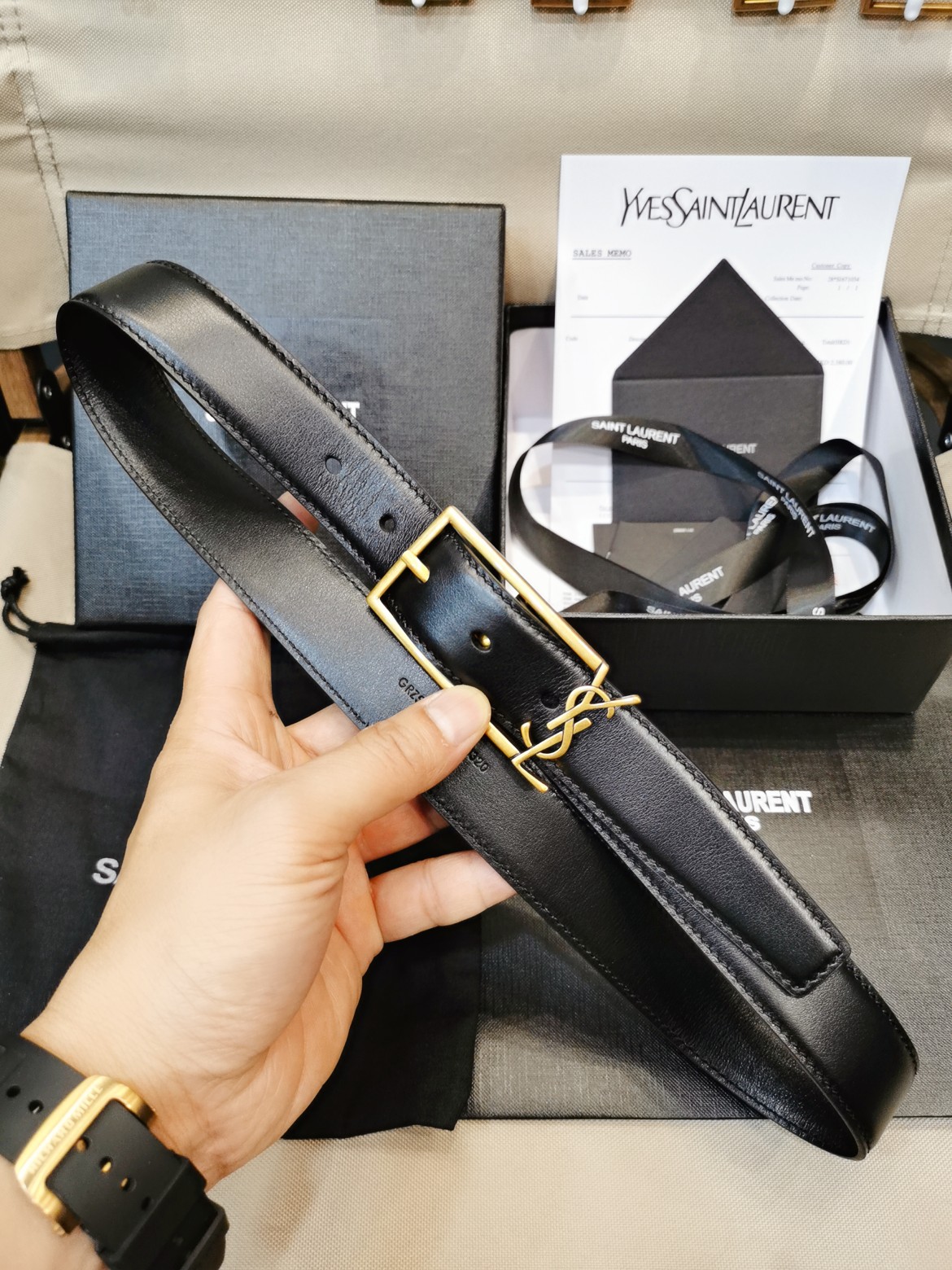 Saint Laurent Female Basic Belt Silver Adjustable S-m-l