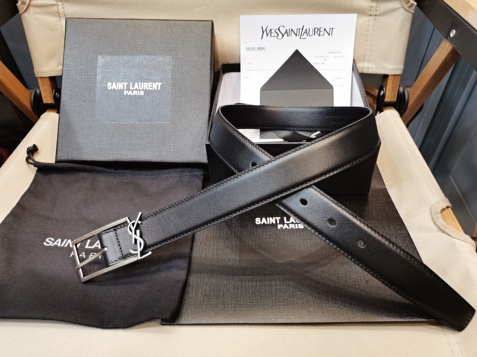Saint Laurent Female Basic Belt Silver Adjustable S-m-l