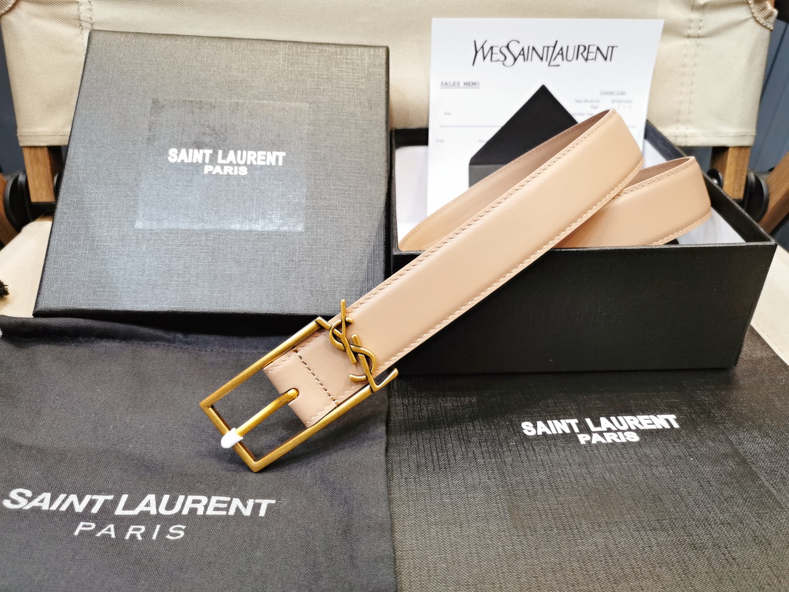 Saint Laurent Female Basic Belt Silver Adjustable S-m-l