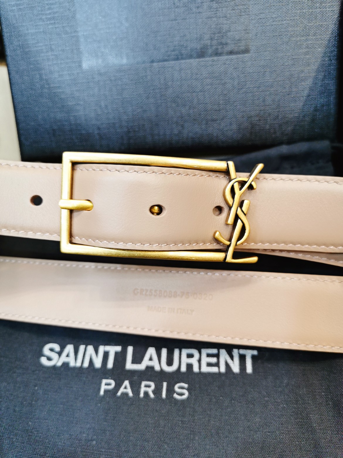 Saint Laurent Female Basic Belt Silver Adjustable S-m-l