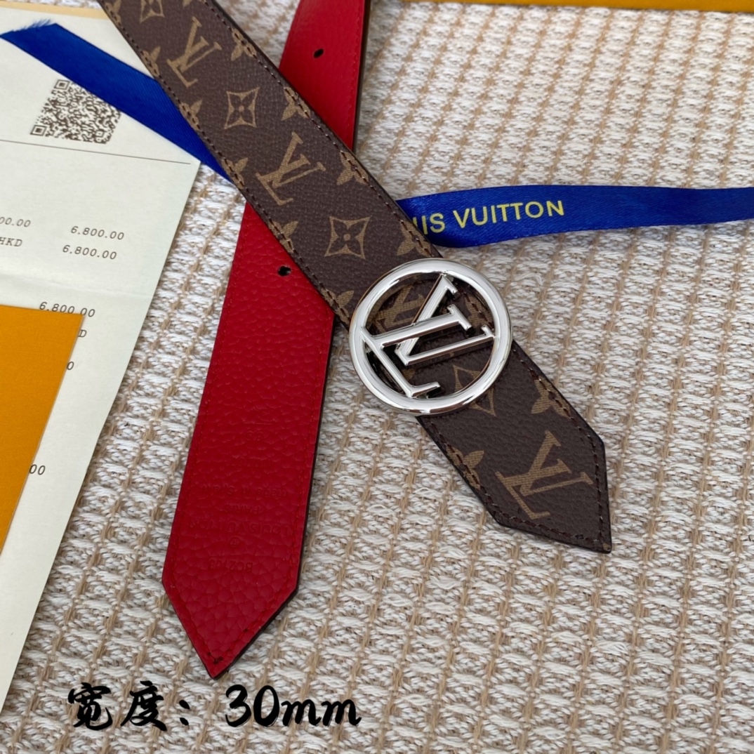Louis Vuitton Female Basic Belt Cow Leather M-l