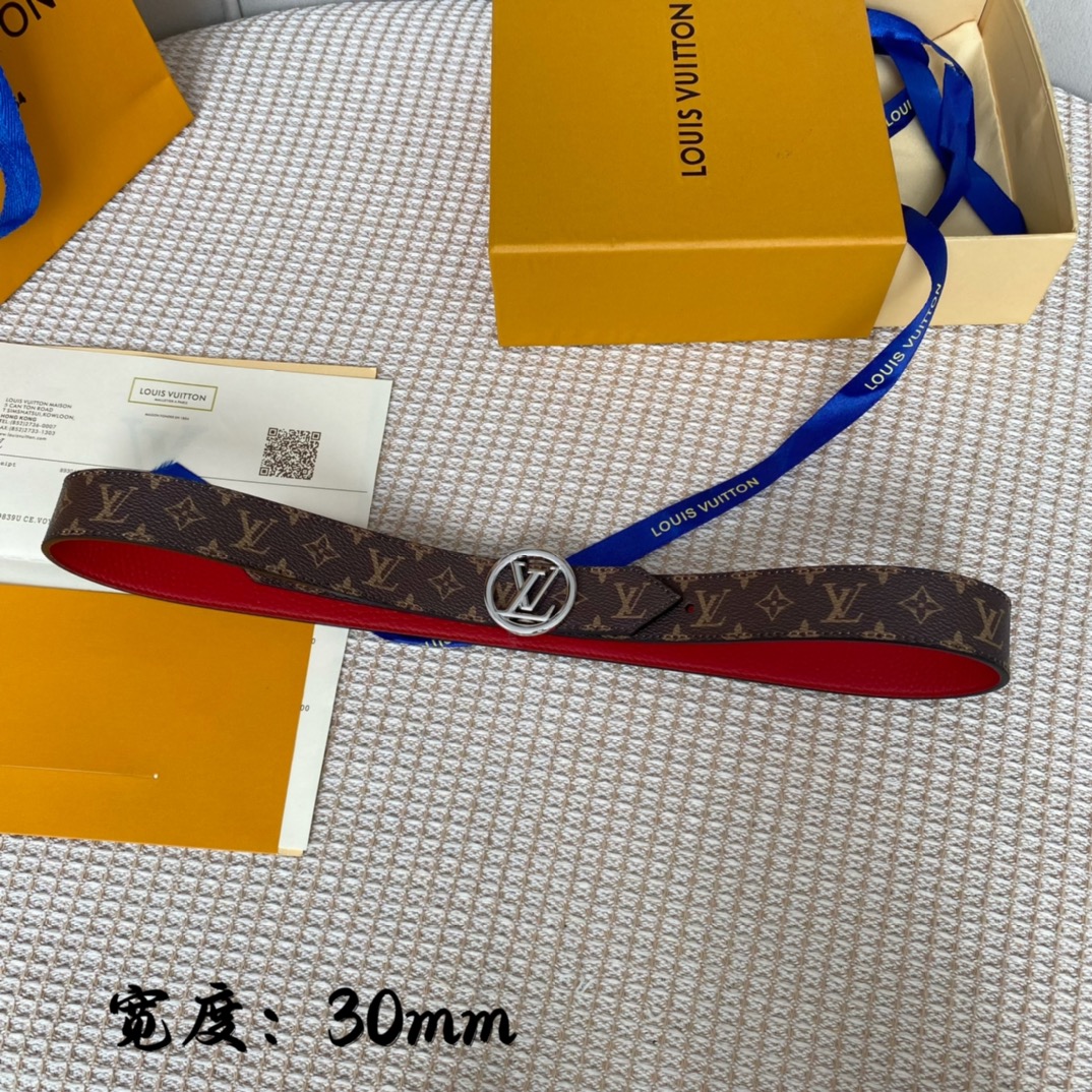 Louis Vuitton Female Basic Belt Cow Leather M-l