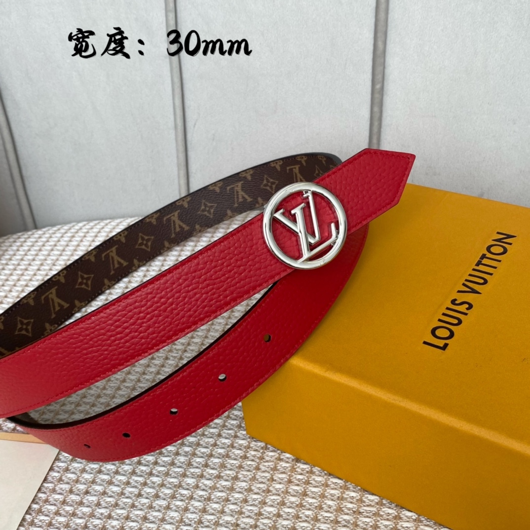 Louis Vuitton Female Basic Belt Cow Leather M-l