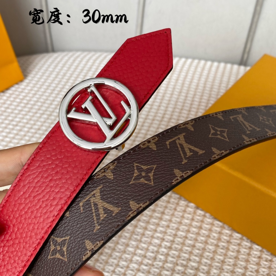 Louis Vuitton Female Basic Belt Cow Leather M-l