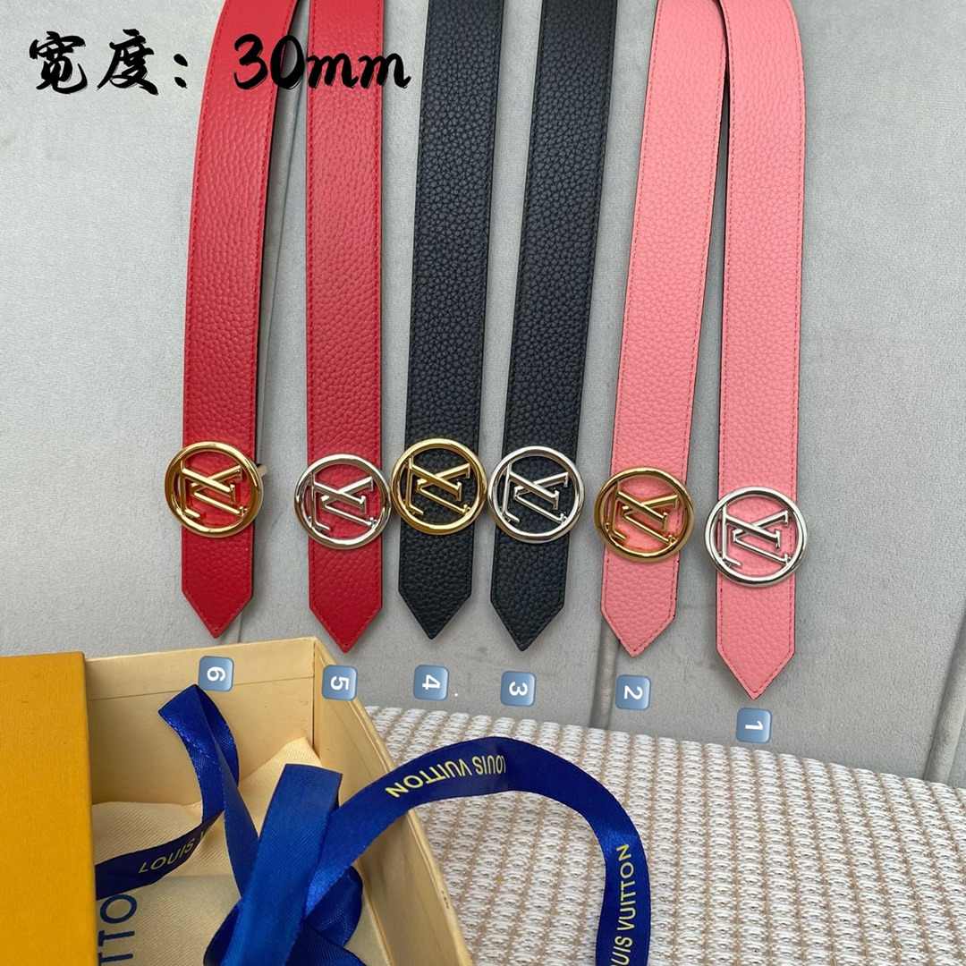 Louis Vuitton Female Basic Belt Cow Leather M-l